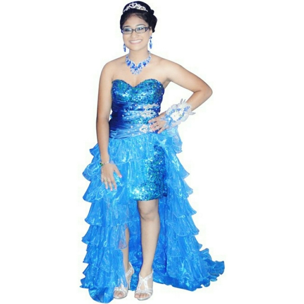 Sequins Bejeweled Strapless Gown